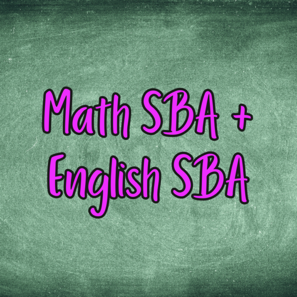 Math SBA + English SBA